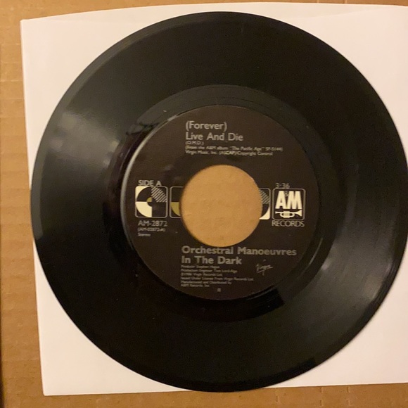 Orchestral Manoeuvres in the Dark (OMD) - (Forever) Live and Die/This Town 7” 45 - Picture 5 of 5